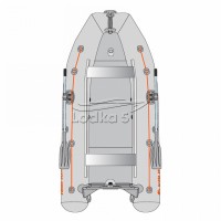 Kolibri KM-280DL Light (Колібрі КМ-280ДЛ Лайт) надувний кільовий човен світло-сірий + книжка