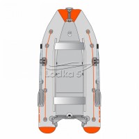 Kolibri KM-280DL Light (Колібрі КМ-280ДЛ Лайт) надувний кільовий човен світло-сірий з помаранчевим + книжка