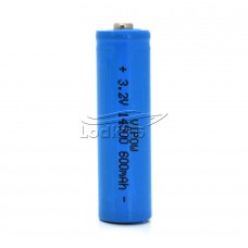 Акумулятор 14500 Lifepo4 Vipow IFR14500 TipTop, 600mAh, 3.2V, Blue Q50/500