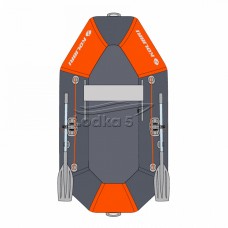 Kolibri K-210 (Колібрі К-210) надувний гребний човен темно-сірий з помаранчевим