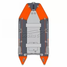 Kolibri KM-300 (Колібрі КМ-300) надувний моторний човен темно-сірий з помаранчевим + AirDeck