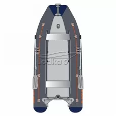 Kolibri KM-330DL Light (Колібрі КМ-330ДЛ Лайт) надувний кільовий човен темно-сірий з темно-синім + книжка