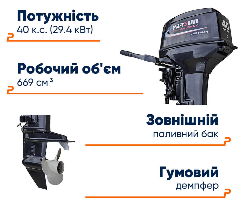 Parsun T 40 JBML в lodka5.com.ua
