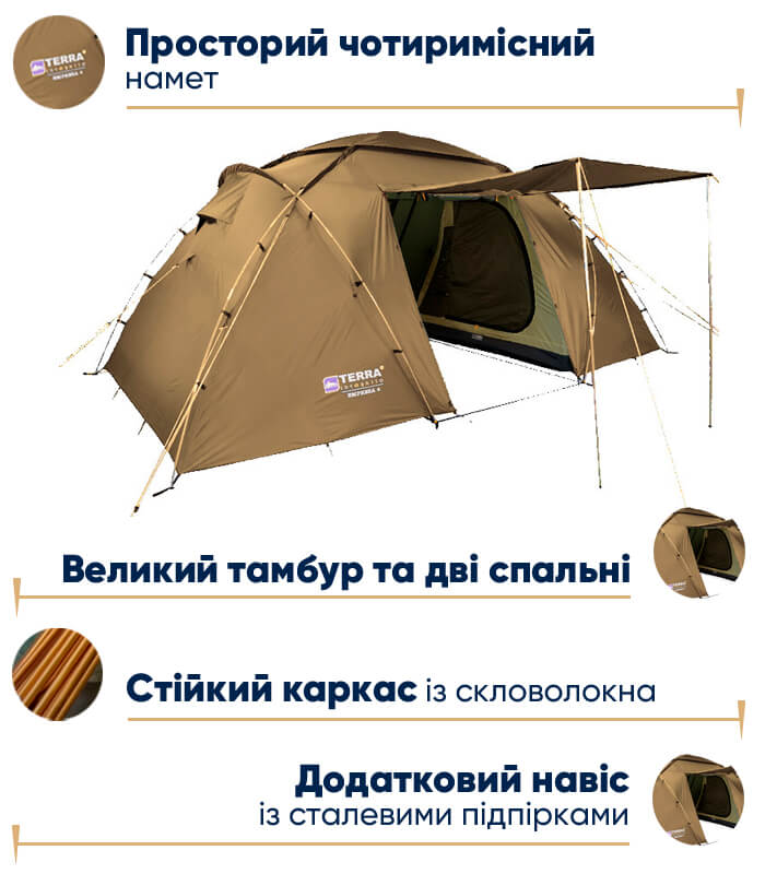 Намет Terra Incognita Empresa 4 в lodka5.com.ua